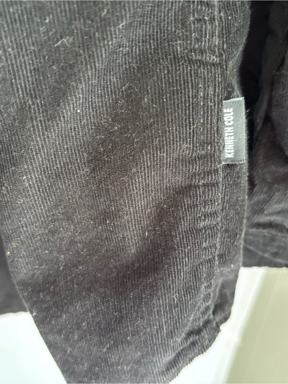 Kenneth Cole Men's Black Corduroy Shirt Jacket